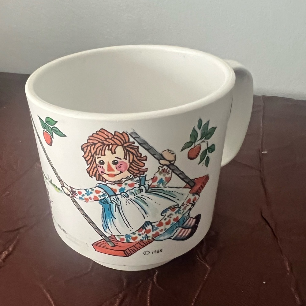 Vintage 1969 Raggedy Ann & Andy ~ 4 Piece Plastic Youth Dish Set: - Picture 5 of 6